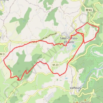 Saint christo en jarez GPS track, route, trail