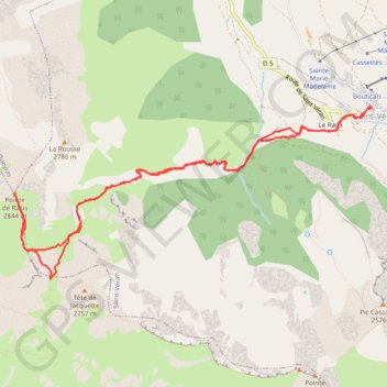 Pointe de Rasis - randonnée pédestre / alpine GPS track, route, trail