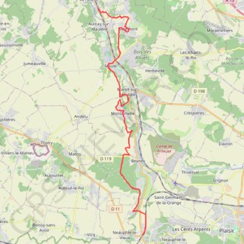 La forêt de Beynes GPS track, route, trail