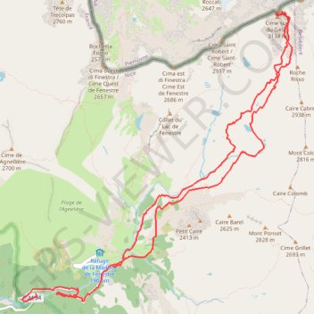 Cime du gélas GPS track, route, trail