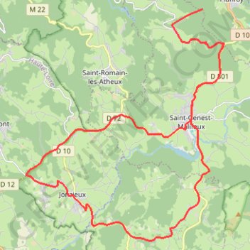 Vélo route Lapalle_Pierre Saint Martin de Jonzieux GPS track, route, trail