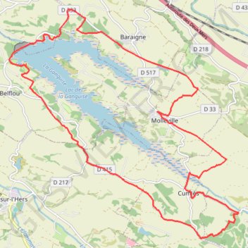 Circuit Les bouts du Lac de Ganguise GPS track, route, trail