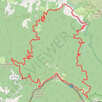 Une montée au Néoulous GPS track, route, trail