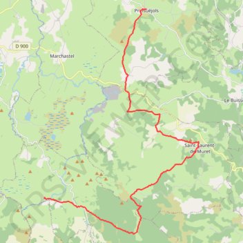 Prinsuéjols - Refuge Buron des Rajas GPS track, route, trail