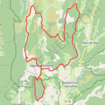 Tour de Gigors et Lozeron GPS track, route, trail