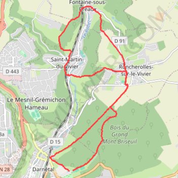 Randonnée Stade des violettes à Darnétal GPS track, route, trail