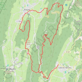 Pas de L'Ours par Lans-en-Vercors GPS track, route, trail