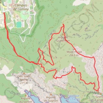 Aiguille Guillemin - Mont Puget - Candelle GPS track, route, trail