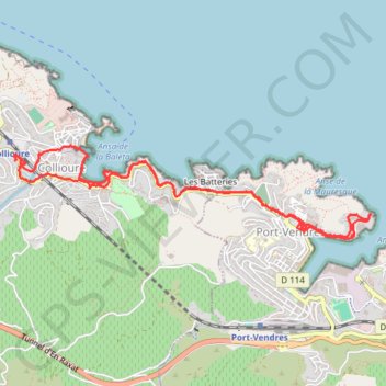 Corniche de Collioure à Port-Vendres GPS track, route, trail
