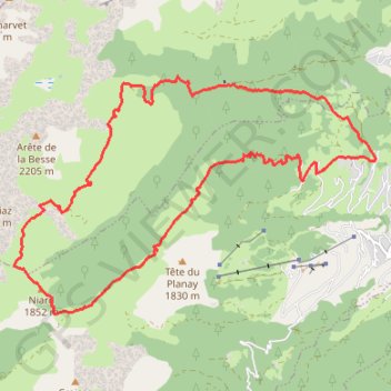 Col de Niard GPS track, route, trail