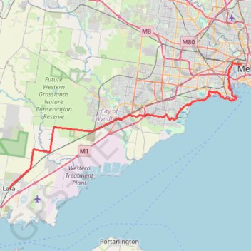 Melbourne - Lara GPS track, route, trail