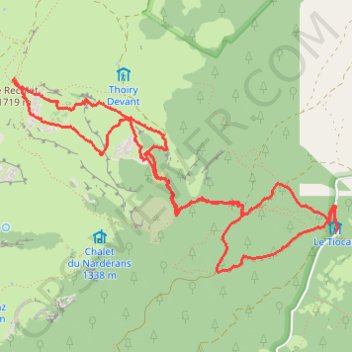Ski de randonnée au Reculet GPS track, route, trail