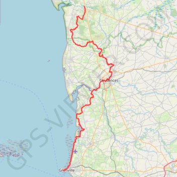 Les chemins de Saint-Michel - Lessay - Granville GPS track, route, trail