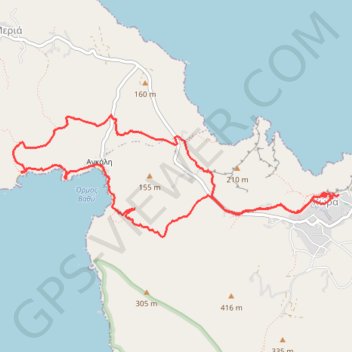 Plage d'Angali GPS track, route, trail