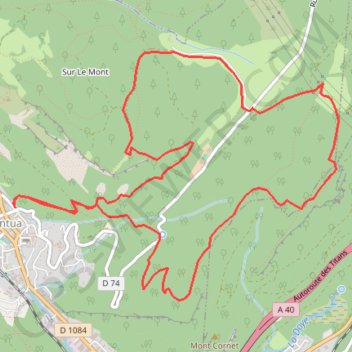 Les hauts de Nantua GPS track, route, trail