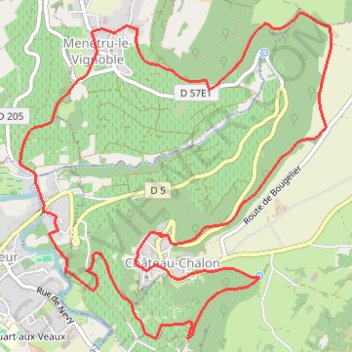 Les vignobles - Château-Chalon et Côtes du Jura GPS track, route, trail