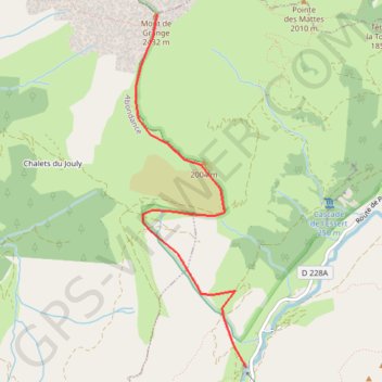 Pre le Joux - Mont de Grange GPS track, route, trail