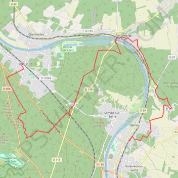 De Bois-le-Roi à Héricy GPS track, route, trail