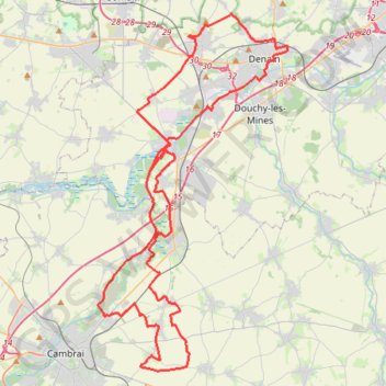 Denain - Escaudoeuvres GPS track, route, trail