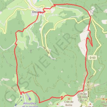 Doizieux-la Jasserie-Oeillon-Doizieux GPS track, route, trail