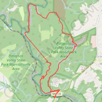 Woodstock GPS track, route, trail