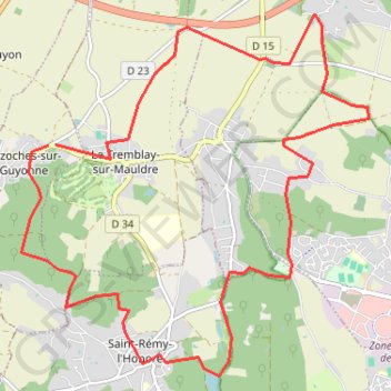 Le tremblay sur mauldre GPS track, route, trail