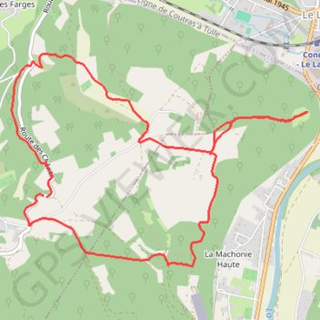 Les Farges - La Roche Chapelane GPS track, route, trail