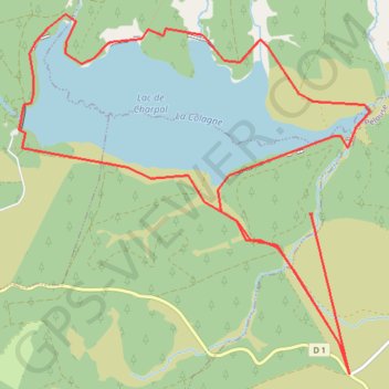 Tour du lac de Charpal GPS track, route, trail