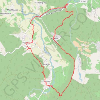 Verfeuil - Montèze GPS track, route, trail