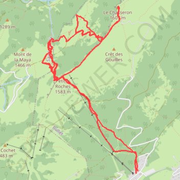 Ski rando chasseron GPS track, route, trail