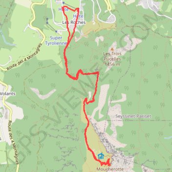 Le Moucherotte, de Saint Nizier GPS track, route, trail