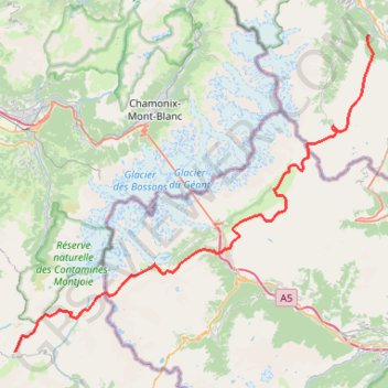 Tour du Mont Blanc GPS track, route, trail