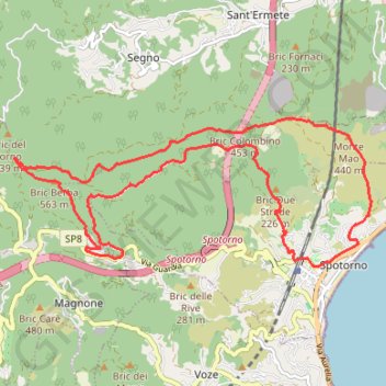 Giro spotorno GPS track, route, trail