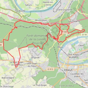 45 complet GPS track, route, trail
