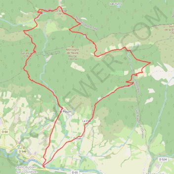 La Vanige par Saint-Auban-sur-Ouvèze GPS track, route, trail
