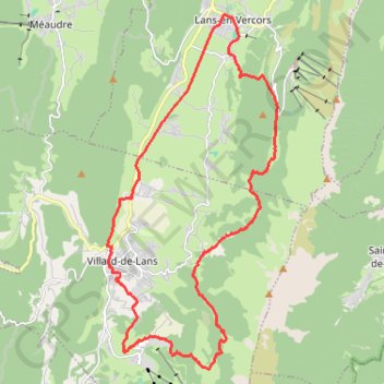 Villard - lans boucle par sentier Gobert GPS track, route, trail