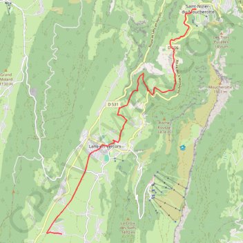 Grande Traversée des PréAlpes : Saint-Nizier-du-Moucherotte - Les Bruyères GPS track, route, trail