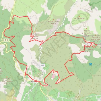 Arboras GPS track, route, trail