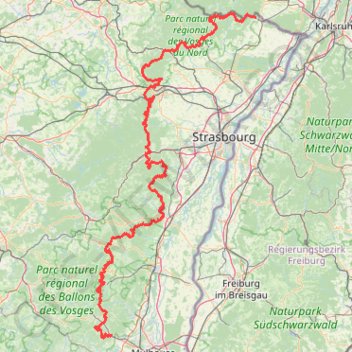 Grande Traversée du Massif Vosgien (GTMV) GPS track, route, trail