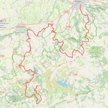 GR380 De Saint-Rivoal à Morlaix (Finistère) GPS track, route, trail