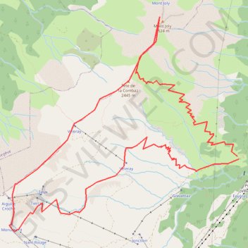 Mont Joly GPS track, route, trail
