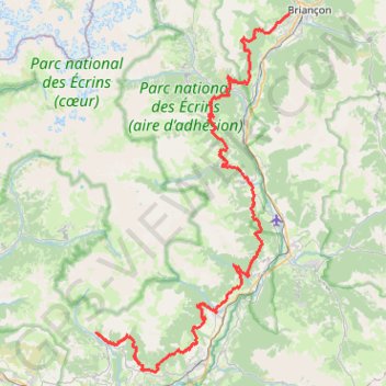 GR50 De Briançon à Réallon (Hautes-Alpes) GPS track, route, trail