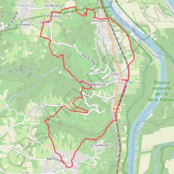 Contreforts de la vallée du Rhône GPS track, route, trail