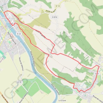 Villemur - Bondigoux GPS track, route, trail