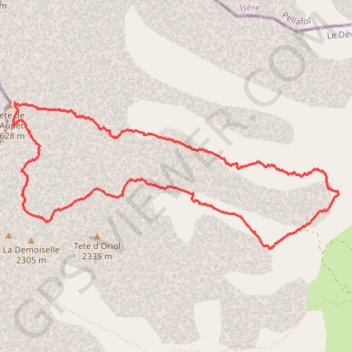 Tête de l'Aupet (Devoluy) GPS track, route, trail