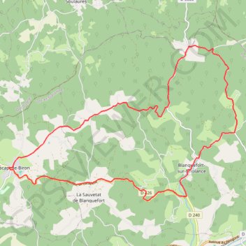 Circuit Bernard Palissy - Lacapelle-Biron GPS track, route, trail