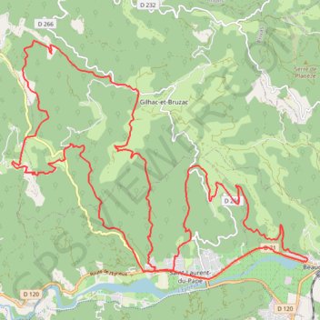 Beauchastel - Boulon - Gourde - Charbonnier - Passevite - Combe Chaude GPS track, route, trail