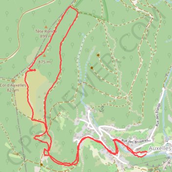 Ascension du Mont Ménard depuis Auxelles-haut GPS track, route, trail