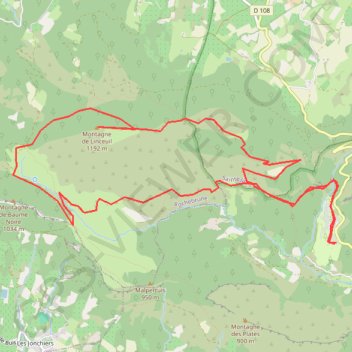 Baronnies - Le Linceuil GPS track, route, trail