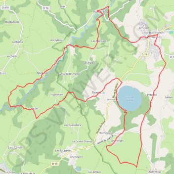 Gour de Tazenat - Charbonnières-les-Vieilles GPS track, route, trail